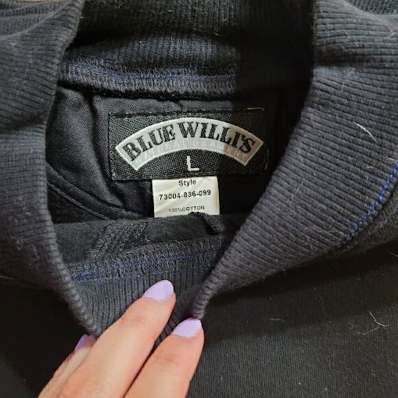 vintage Blue Willi's large sweater crew neck - Picture 2 of 3